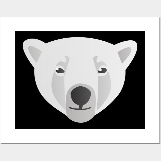 Polar Bear - Digital Vector Illustration Wall Art by WaltTheAdobeGuy